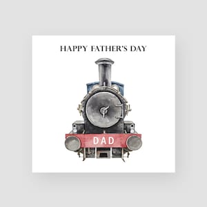 Carte fête des pères train à vapeur Cadeaux fête des pères papa Carte fête des pères moteur à vapeur pour beau-père Carte fête des pères de son fils Carte fête des pères