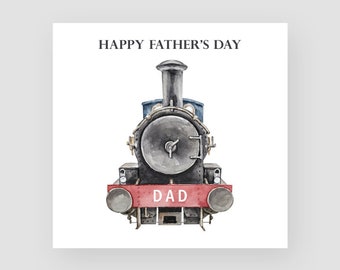 Steam Train Fathers Day Card Dad Fathers Day Gifts Steam Engine Fathers Day Card For Step Dad Fathers Day Card From Son Fathers Day Card