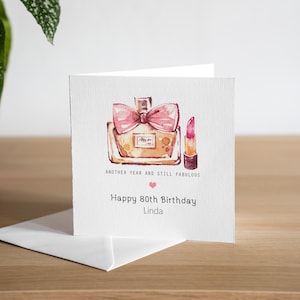 Personalised 80th Birthday Card Mum Eightieth Birthday Card Grandma 80 Bday Card Fashion Female 80th Handmade Birthday Gift For Her