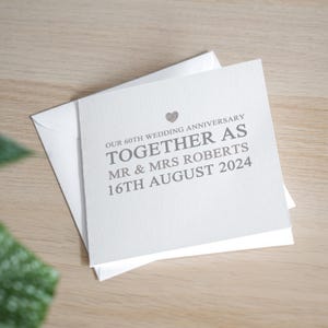 Carte personnalisée 60e anniversaire - Carte d'anniversaire diamant - Sur notre carte 60e anniversaire de mariage - Cadeau 60e anniversaire - 60 ans