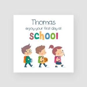 Biglietto di buona fortuna personalizzato - Primo giorno a scuola/Nursery/Reception - Ti auguro buona fortuna - Per lui/lei - Per i bambini - Figlio/Figlia