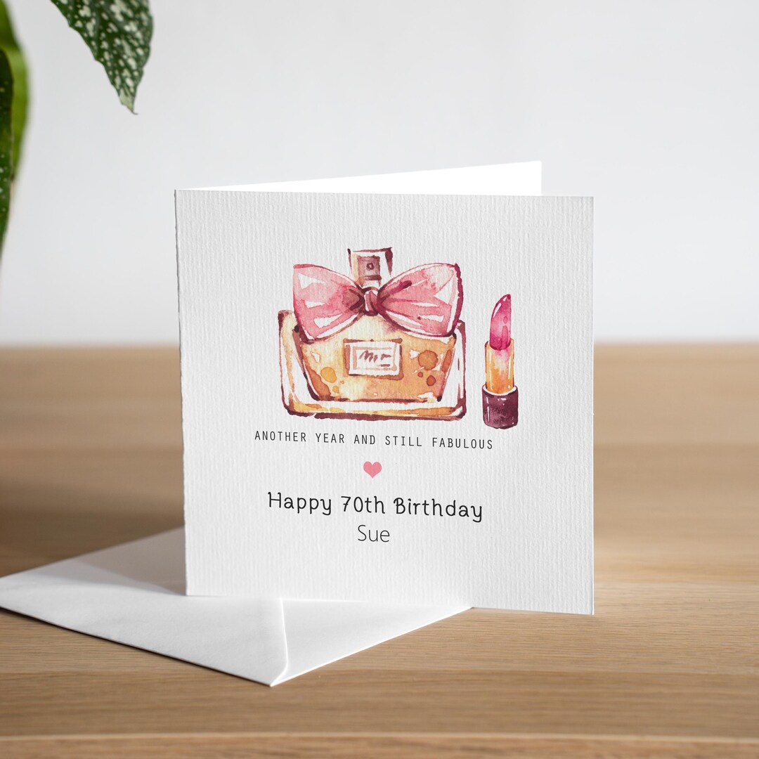 Personalised 70th Birthday Card Mum Seventieth Birthday Card Wife 70 ...