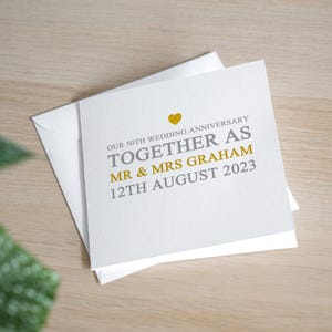 パーソナライズされた 50 周年記念カード - 金婚式カード - 結婚 50 周年記念カード - 50 周年記念ギフト - 50 年