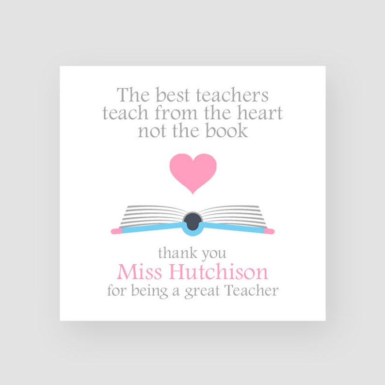 Personalised Thank You Teacher Card Gift Nursery School Teaching Thank You Personalised Thank You Teacher Card Gift Nursery School Teaching Thank You