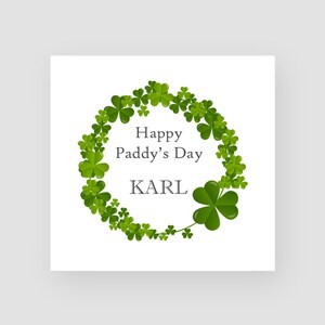 Carte personnalisée faite main pour la Saint-Patrick - Saint-Patrick - Shamrock - Porte-bonheur - Cartes saisonnières
