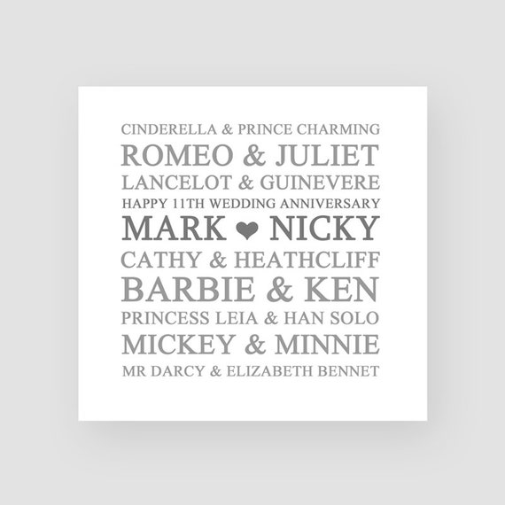 Handmade Personalised Classic Mickey /& Minnie Anniversary Card Husband Wife