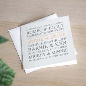 Tarjeta personalizada para el 30.° aniversario - Tarjeta de aniversario de bodas de perla - Tarjeta del trigésimo aniversario - Regalo personalizado para el 30.° aniversario de bodas