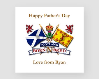 Personalised Happy Fathers Day Card Scottish Fathers Day Card Fathers Day Gifts Scotland Fathers Day Card Step Dad Fathers Day Card