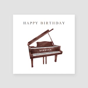 Personalised Piano Birthday Card Organ Birthday Gift Dad Pianist Birthday Card For Piano Teacher Keyboard Player Music Birthday Card Grandad