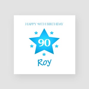 Gepersonaliseerde 90e verjaardagskaart papa 90 verjaardagskaart voor hem handgemaakte verjaardagskaart echtgenoot 90e generieke verjaardagskaart 90e verjaardagsgiften