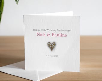 Gepersonaliseerde kaart 30e verjaardag - Parel verjaardagskaart - Kaart 30e verjaardag - Cadeau 30e verjaardag - Kaart 30 jaar