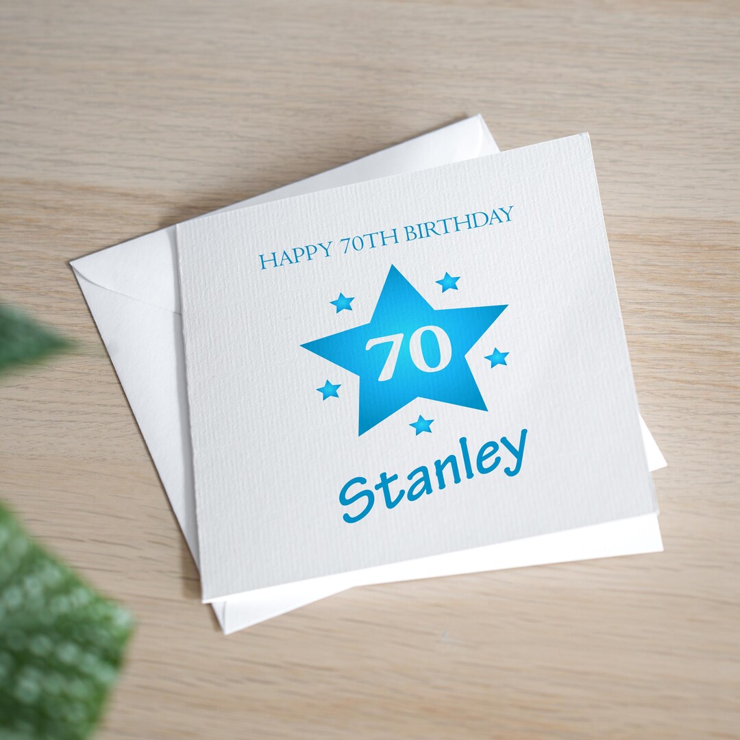 Personalised 70th Birthday Card Dad 70 Birthday Card for Him Handmade ...