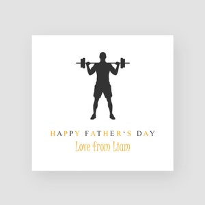 Carte personnalisée joyeuse fête des pères - pour lui - salle de sport - cadeaux pour la fête des pères - papa - papa - beau-père - parrain - beau-père