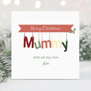 Gepersonaliseerde kerstkaart voor mama - gepersonaliseerde kerstkaart mama - mama kerstkaart van dochter - mama kerstkaart van zoon