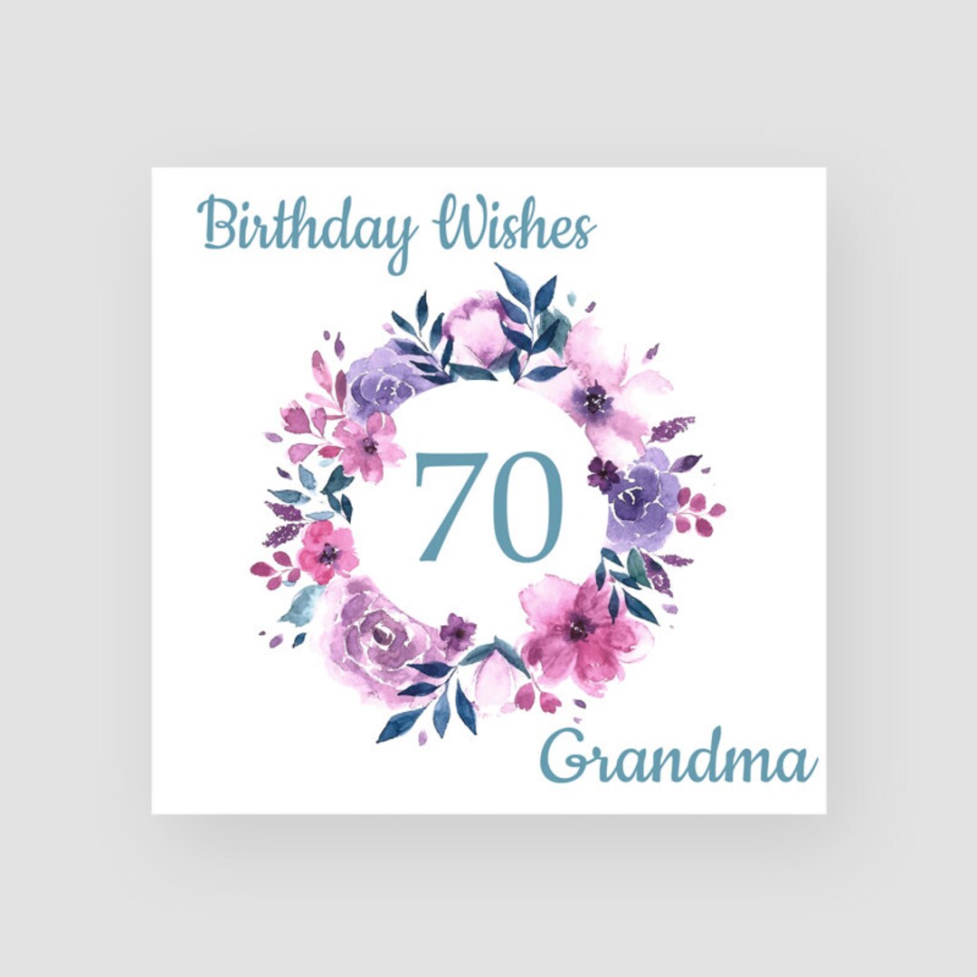 Personalised 70th Birthday Card - Seventieth Birthday Card - Aged 70 ...