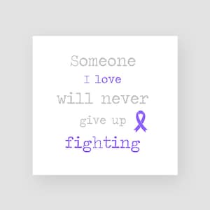 Hodgkin's lymfoom Support Card - Violet Ribbon - Bewustzijn - Voor hem - Voor haar - Get Well Soon Card - Sympathy Card - Thinking Of You
