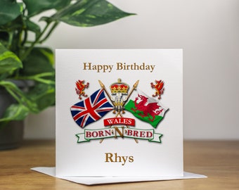 Carte De Vu0153ux D'anniversaire Galloise Avec Inscription L 1045785