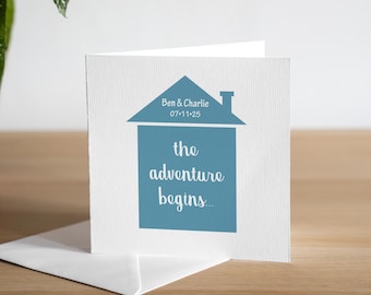 Personalised New Home Card - Happy New Home Card - Good Luck Card - Moving House Card - Congratulations Card - First House Card - First Home