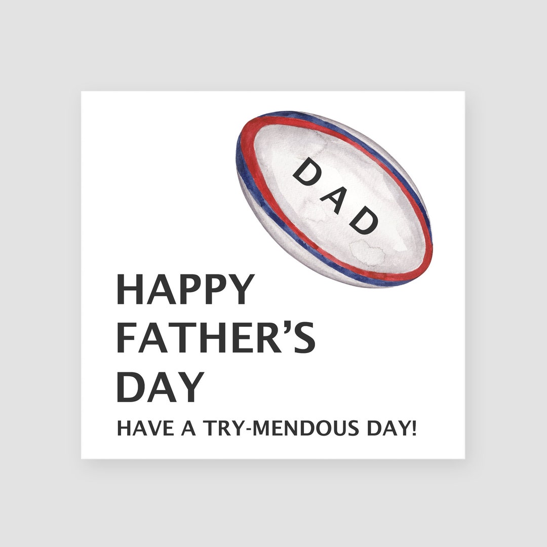 Rugby Fathers Day Card Dad Fathers Day Gifts Sport Fathers Day Card for ...