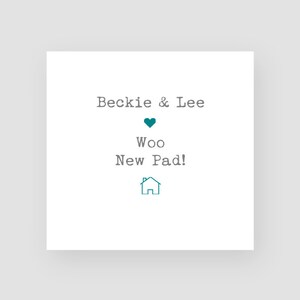 Carte nouvelle maison personnalisée - Woo New Pad - Déménagement - Nouveau départ - Bonne chance - Nouvel emploi - Départ - Déménagement ville - Pour lui/elle