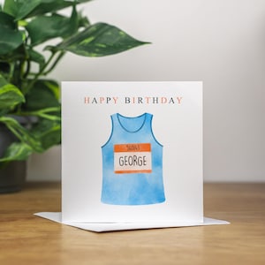 Cartão de aniversário personalizado para corredor, cartão de aniversário para pai correndo, cartão de aniversário para marido fitness, presentes para corrida, cartão de aniversário para atleta, clube de corrida