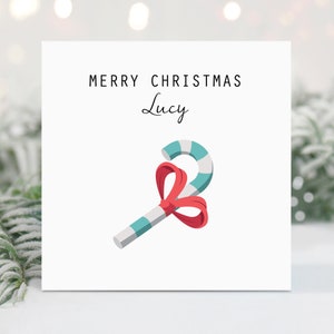 Cartolina di Natale personalizzata Candy Cane - Cartolina di Natale personalizzata - Buone Feste - Cartolina di Natale Amici - Cartolina di Natale in famiglia