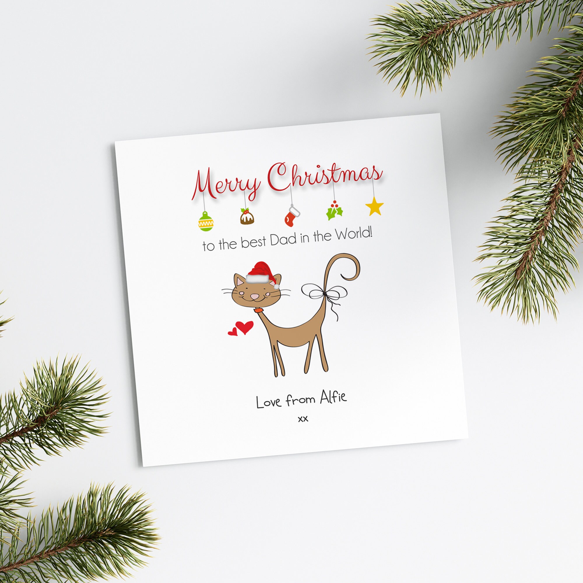 Personalised Christmas Card Personalised Xmas Card Etsy UK