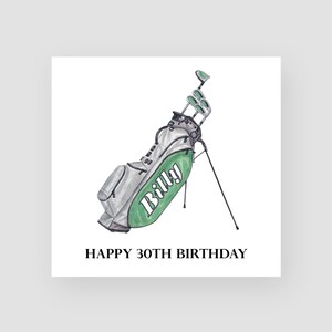 Carte d'anniversaire de golf personnalisée 30e - carte d'anniversaire pour golfeur - carte d'anniversaire 30e fils - carte d'anniversaire 30e petit-fils - cadeau d'anniversaire de golf