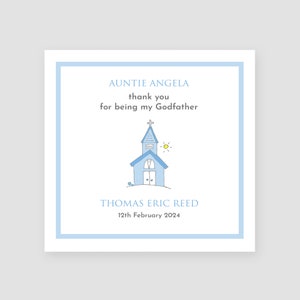Gepersonaliseerde dank u Godfather Card - Gefeliciteerd Godfather Card - pasgeboren baby Godfather - zult u mijn Godfather Card - kerk zijn