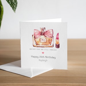 Personalised 25th Birthday Card Girlfriend Twenty Fifth Birthday Card Daughter 25 Bday Card Fashion Female 25th Birthday Gift For Her