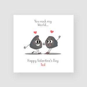 Personalizzato carta divertente San Valentino - You Rock My World - per lui/lei - marito/moglie - fidanzato/fidanzata - fidanzato / fidanzata
