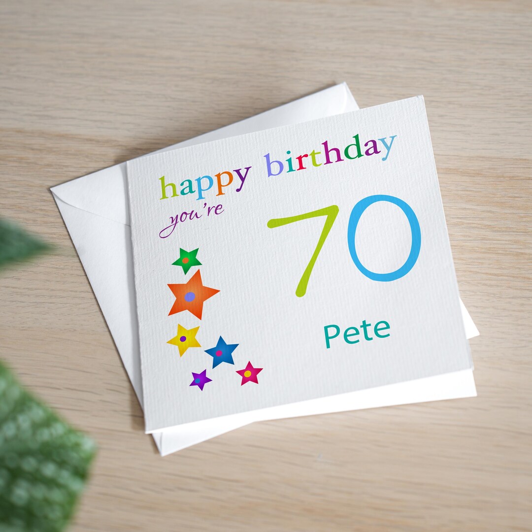 Personalised 70th Birthday Card Dad Seventieth Birthday Card Husband 70 ...