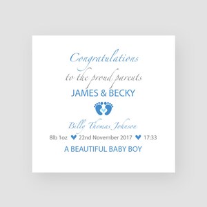 Cartão personalizado para bebê recém-nascido - Pais orgulhosos - Menino - Cartões para eles - Para casal - Cartão de parabéns - Cartão bem feito