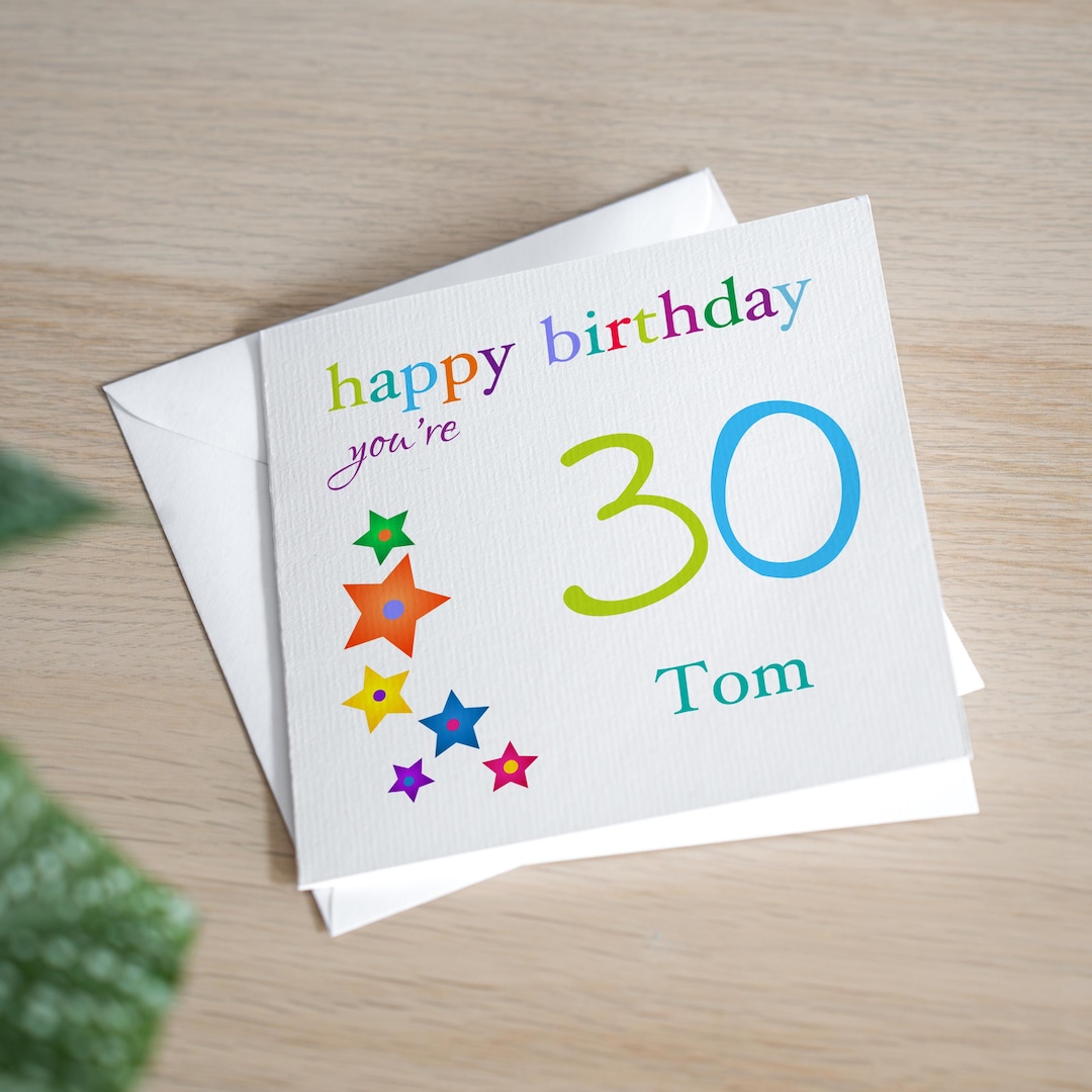 Personalised 30th Birthday Card Son Thirtieth Birthday Card Grandson 30 ...