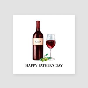 Carte fête des pères vin rouge pour papa Carte fête des pères alcool beau-père Merlot Cadeaux fête des pères Carte traditionnelle fête des pères grand-père fait main