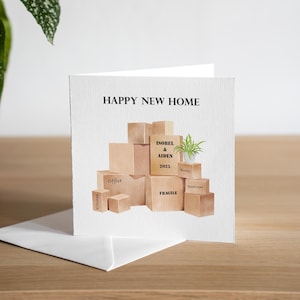 Biglietto personalizzato per la nuova casa - Regalo personalizzato per la nuova casa - Biglietto di auguri per la nuova casa - Biglietto per trasloco - Biglietto di inaugurazione della casa - Biglietto per la prima casa