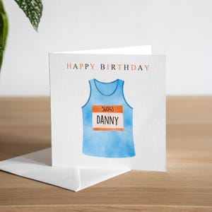 Personalisierte Läufer Geburtstagskarte Papa Jogging Geburtstagskarte Mann Fitness Geburtstagskarte Laufende Geschenke Athlet Geburtstagskarte Laufverein