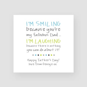Carte personnalisée Funny Happy Father’s Day - Rire - Cadeaux de la Fête des Pères - Papa - Papa - Beau-père - Parrain - Beau Père