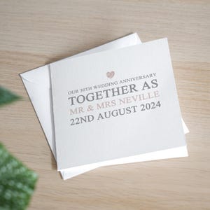 Carte personnalisée 30e anniversaire - Carte d'anniversaire perle - Sur notre carte 30e anniversaire de mariage - Cadeau 30e anniversaire - 30 ans