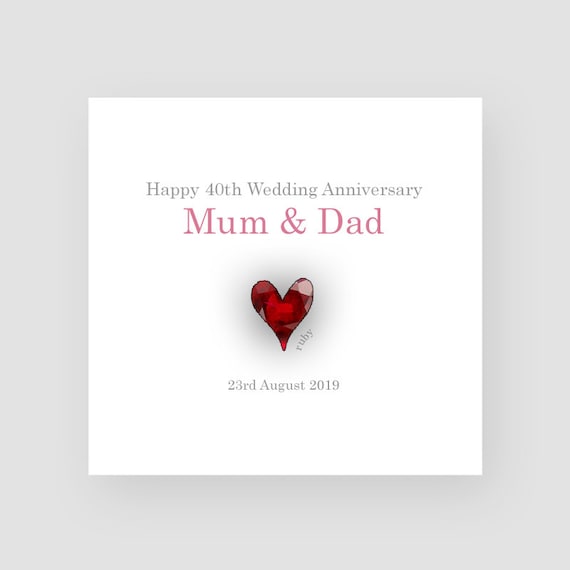 ruby anniversary cards for my husband