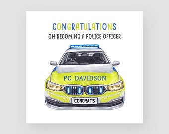 Personalised Congratulations On Becoming a Police Officer - Police Promotion Card - Graduation Police Card - New PC Card - PCSO Card