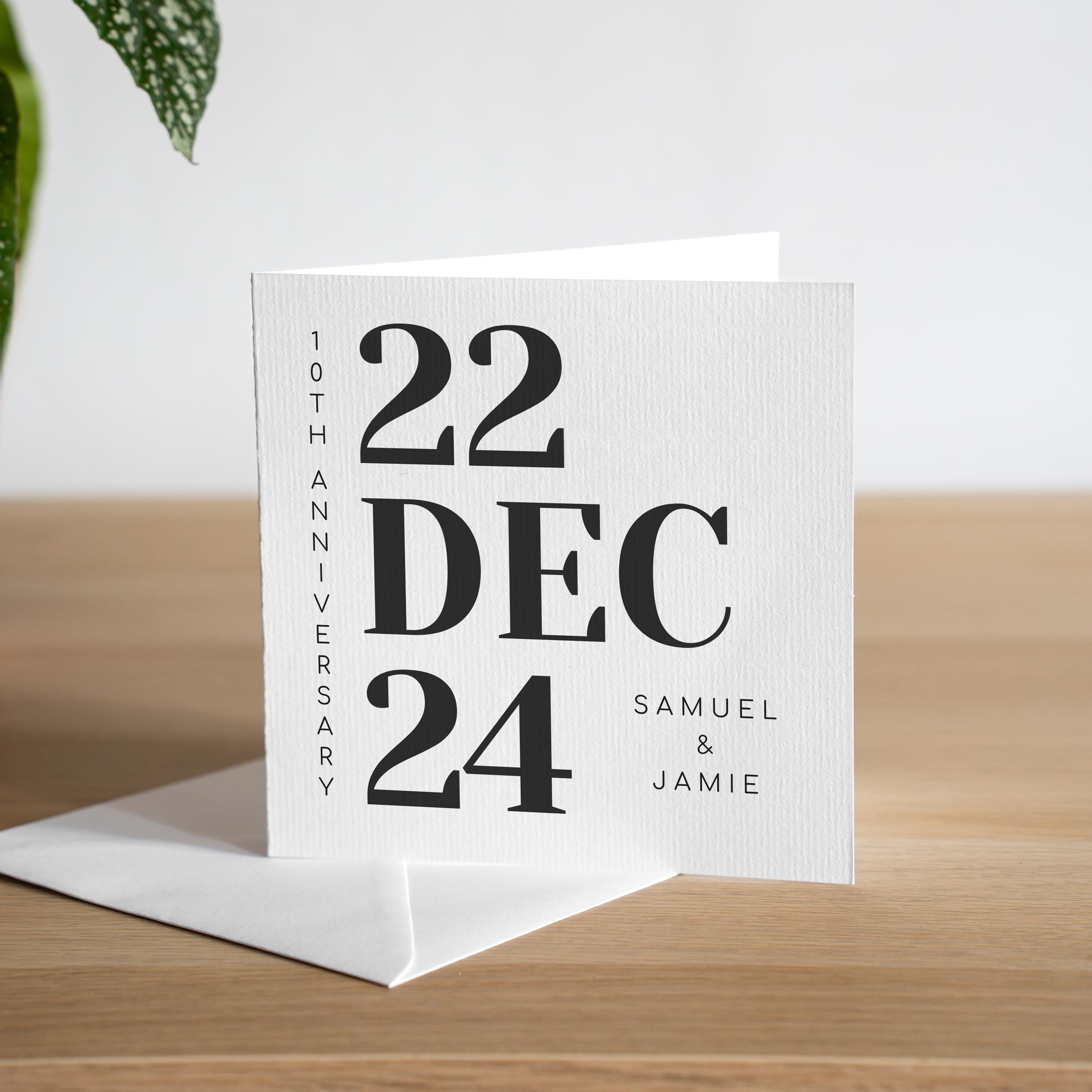 Personalised 10th Anniversary Card Wife Tin Anniversary Card Husband ...