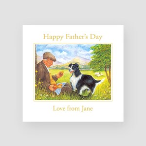 Carte de fête des pères heureux personnalisé-pour lui-agriculteur alimentation chien-papa-papa-père-en-droit-parrain-étape père