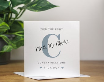 "Handgemachte ""Mr & Mr"" Hochzeitstagskarte ""Handgemachtes Liebesgeschenk"" Handgemachtes Hochzeitsgeschenk ""Gebunden"" und ""Gebunden""."