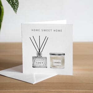Carte de nouvelle maison personnalisée pour couple, cadeau de nouvelle maison, carte de maison douce, carte de déménagement, carte de pendaison de crémaillère, carte 1ère maison, faite main