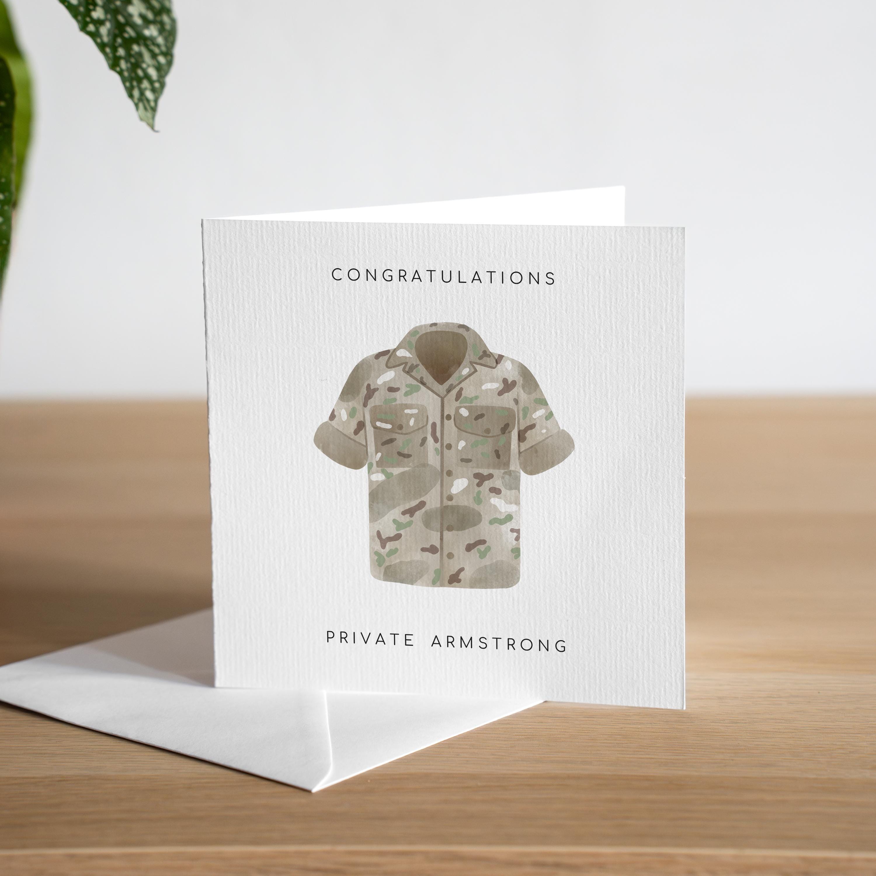 Personalised Army Graduation Card Military Congratulations Army ...