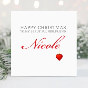 Biglietto di Natale personalizzato per fidanzata, biglietto di Natale personalizzato per fidanzata, biglietto di Natale personalizzato per moglie, biglietto di Natale per lei
