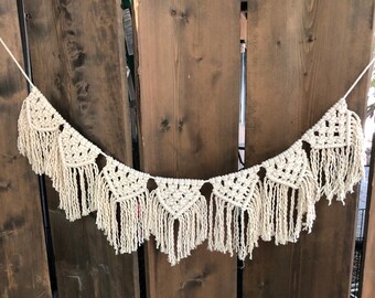 Macrame Bunting ~ Boho Banner ~Home Decor~ Boho Style Decor