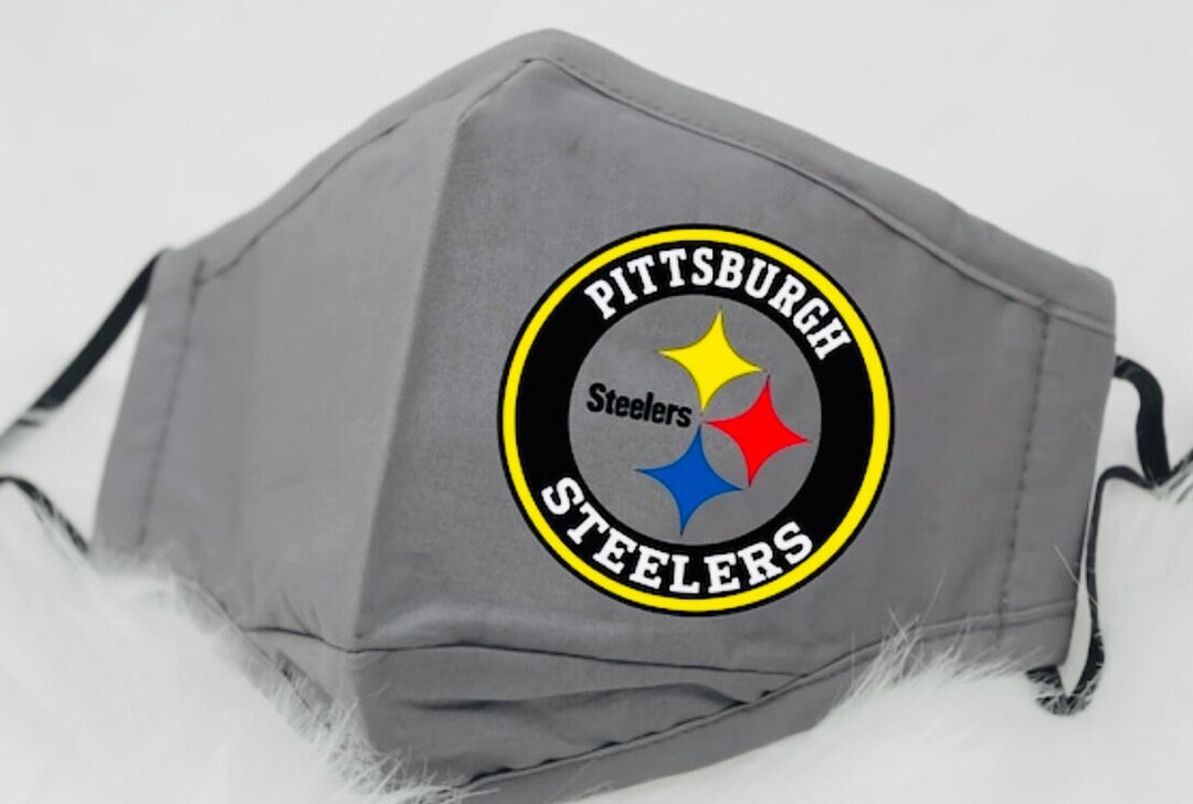 Pittsburgh Steelers Face Mask, Grey Mask, Football Face Mask