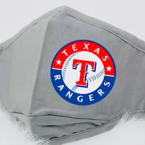 Texas Rangers Face Mask, Texas Rangers, Adjustable Face Mask, Gray Face Mask, Adult Face Mask, Kids Face Mask